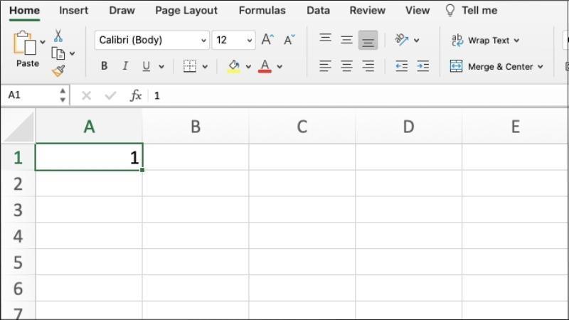 Đánh số thứ tự trong Excel bằng cách kéo chuột