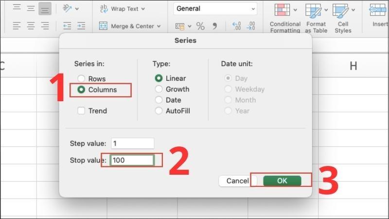 Sử dụng Stop Value để đánh số thứ tự