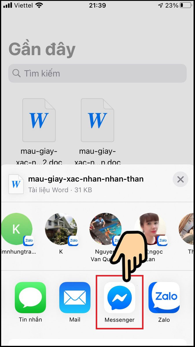 Hướng dẫn gửi file qua Messenger trên điện thoại và máy tính cực dễ