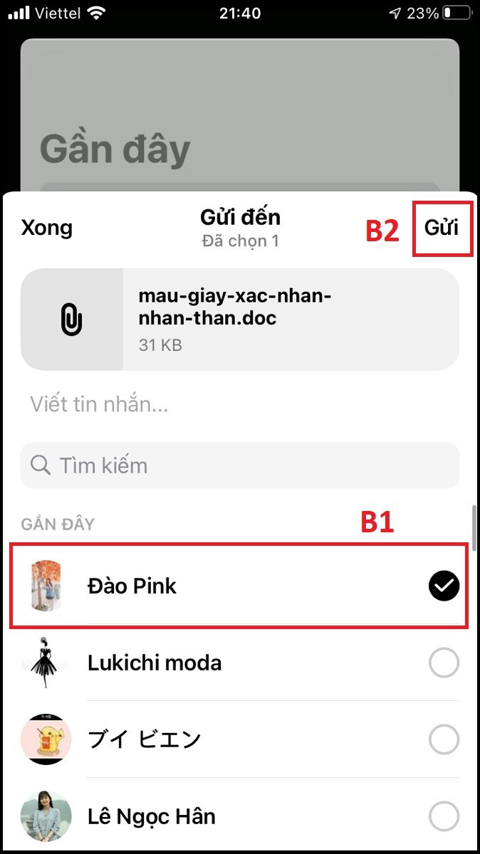 Hướng dẫn gửi file qua Messenger trên điện thoại và máy tính cực dễ