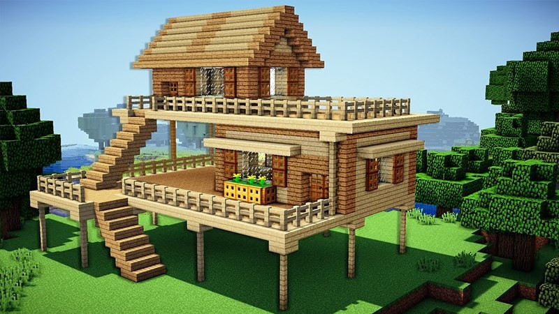 35 Ý Tưởng Xây Nhà Đẹp, Biệt Thự Hiện Đại trong Minecraft