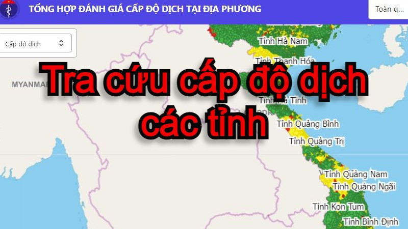 Alt: Bản đồ phân vùng cấp độ dịch COVID-19 trên toàn quốc