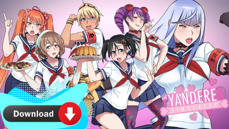 Alt: Nữ chính Yandere Simulator với vũ khí