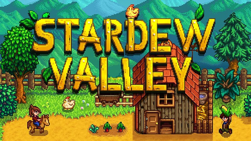 alt text: Cảnh nông trại trong game Stardew Valley