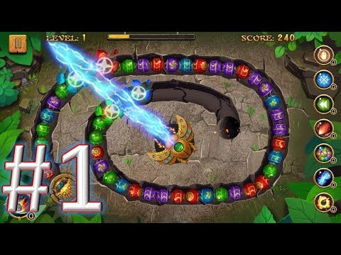 alt text: Giao diện game Jungle Marble Blast với các viên bi nhiều màu sắc