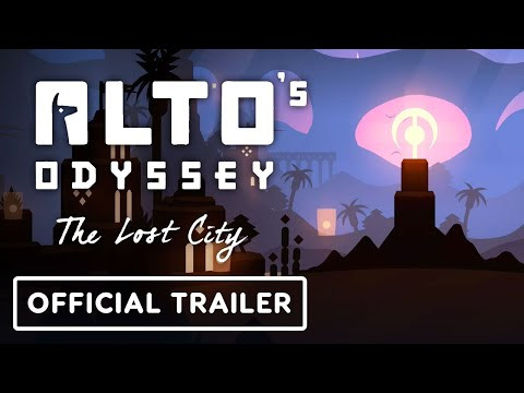 alt text: Hình ảnh gameplay Alto's Odyssey với cảnh sa mạc rộng lớn