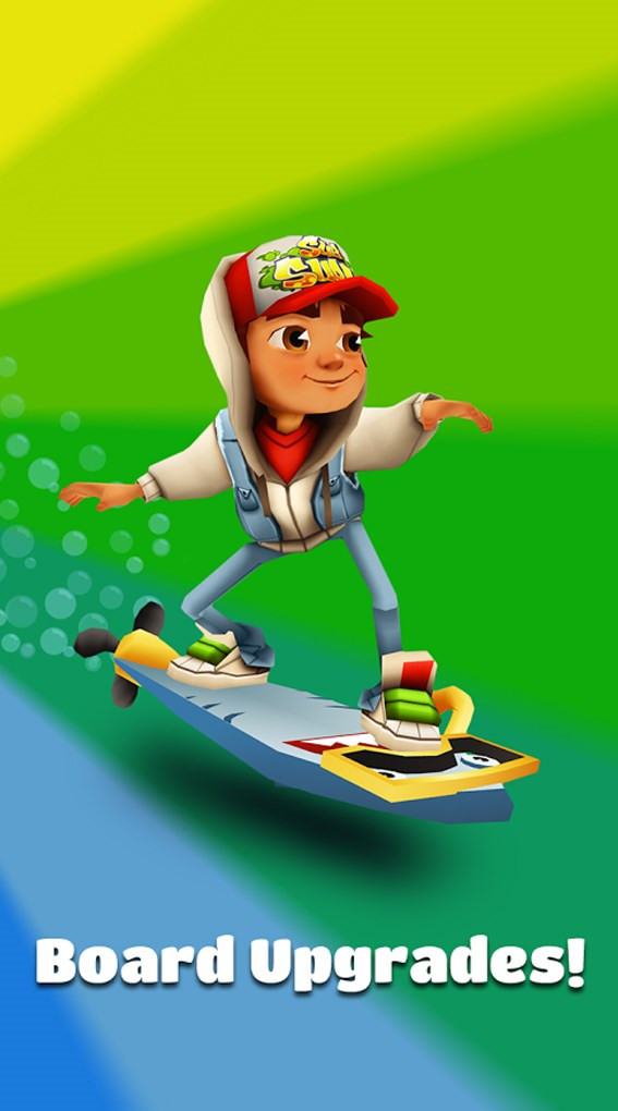 alt="Sử dụng ván trượt trong Subway Surfers"