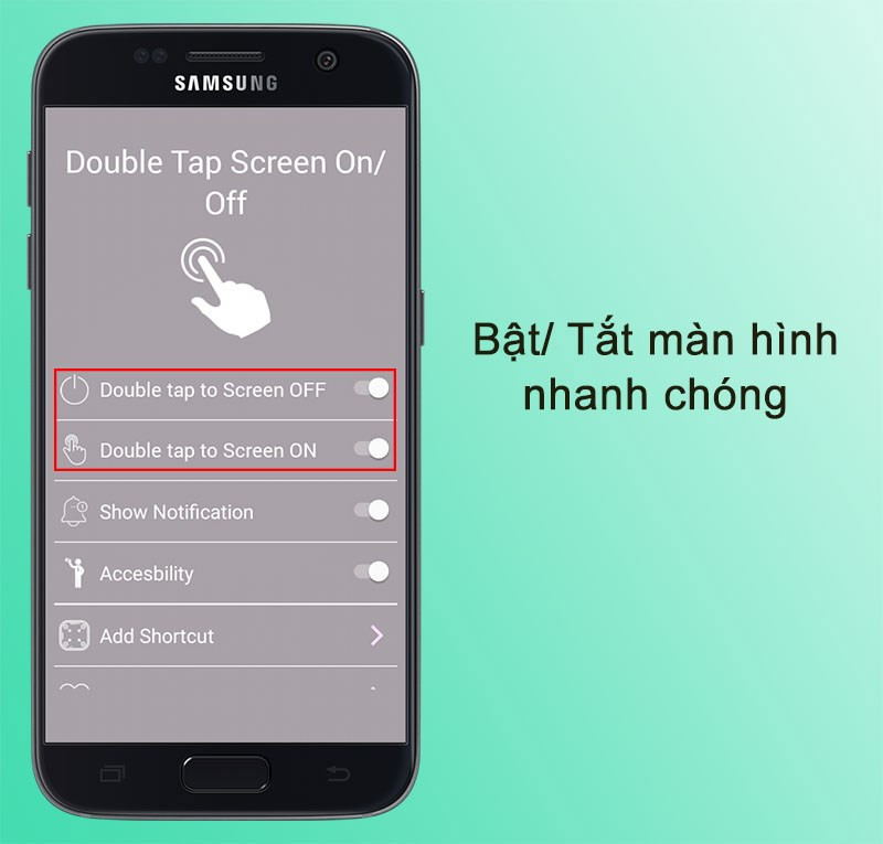 Bật/tắt màn hình bằng cú nhấn đúp