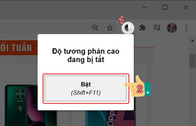 Bật tiện ích