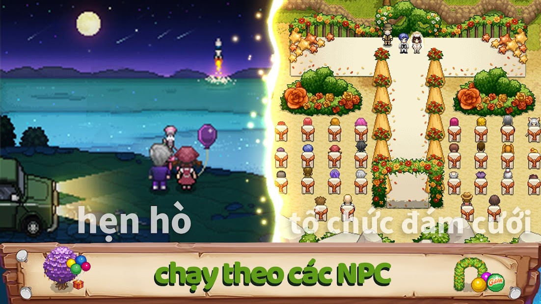 Các hoạt động trong game Harvest Town