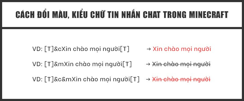 Cách đổi màu, kiểu chữ của tin nhắn chat trong Minecraft