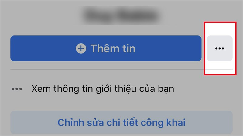 Chạm vào biểu tượng 3 chấm