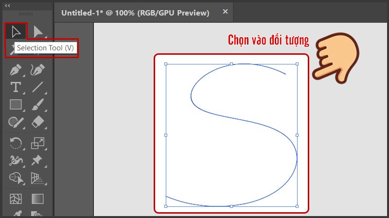 Chọn công cụ Selection Tool và chọn vào đối tượng