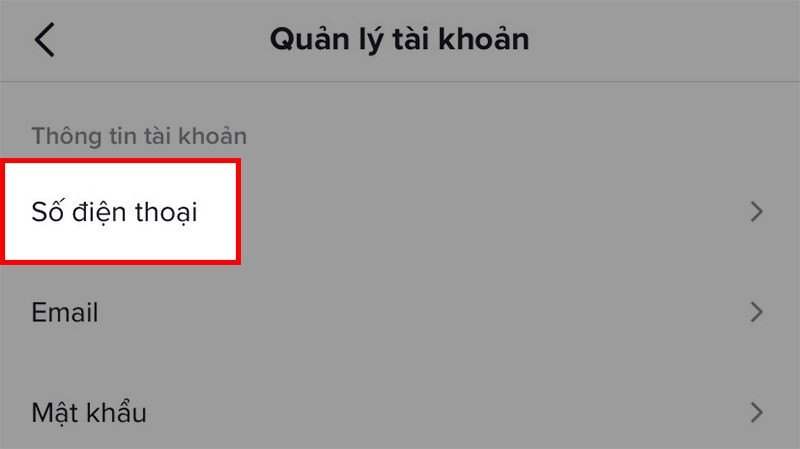 Chọn Quản lý tài khoản