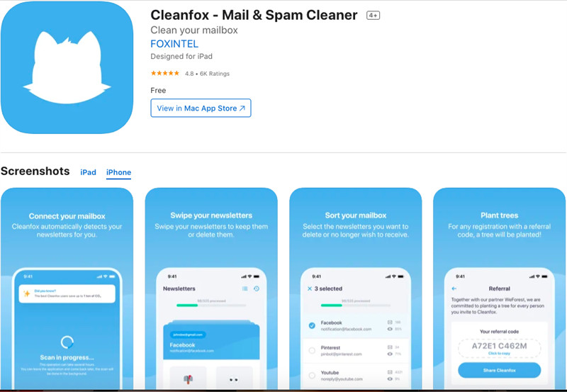 Cleanfox - Mail &amp; Spam Cleaner