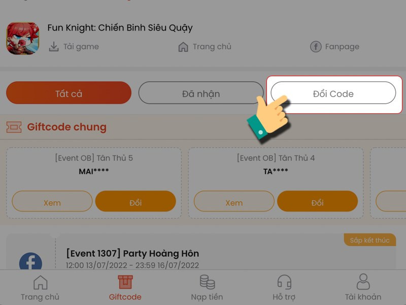 Hướng Dẫn Nhập Code Fun Knight Chiến Binh Siêu Quậy Mới Nhất