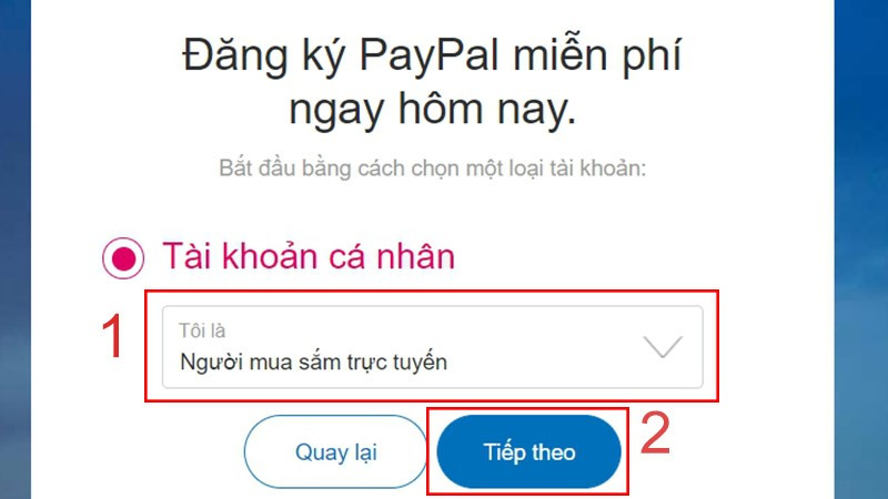 Đăng ký tài khoản cá nhân