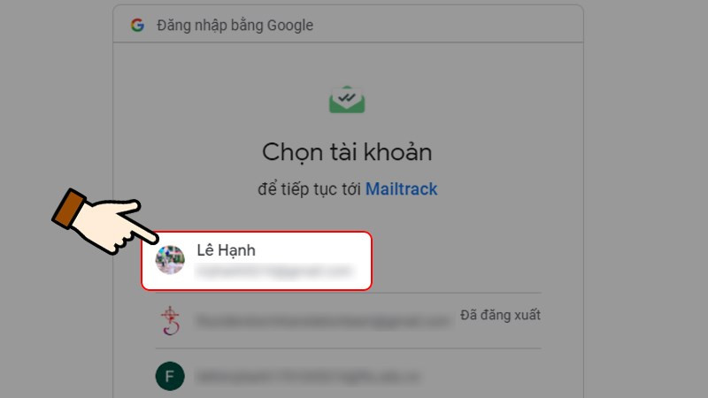 Đăng nhập tài khoản Google