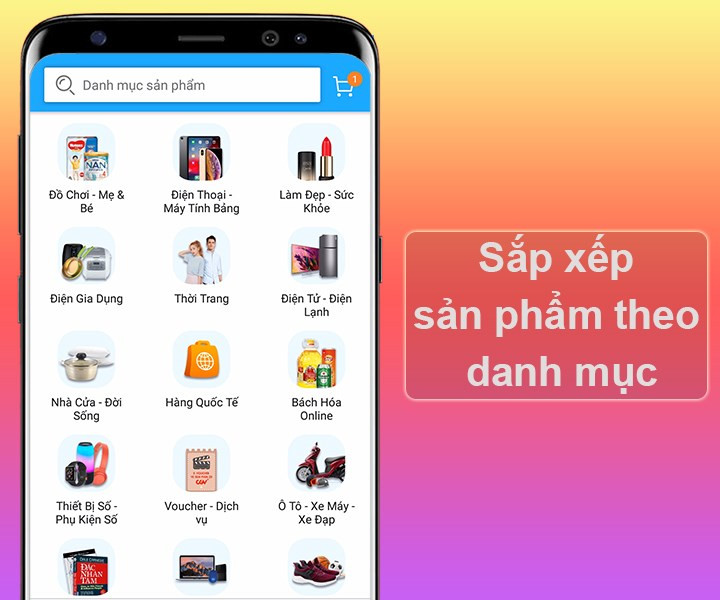 Danh mục sản phẩm trên Tiki