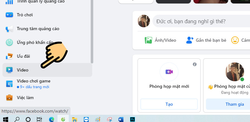 Facebook Watch trên máy tính