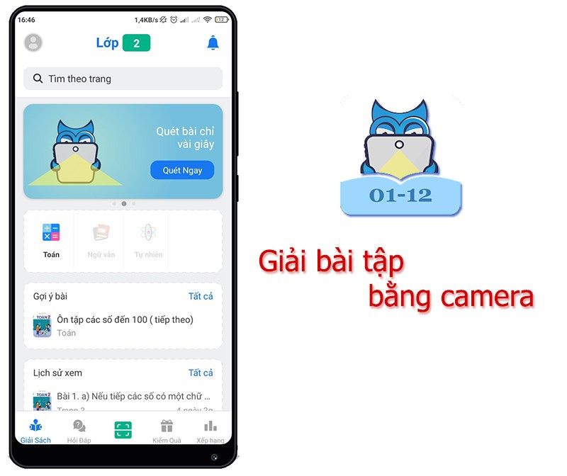 Giải bài tập bằng camera