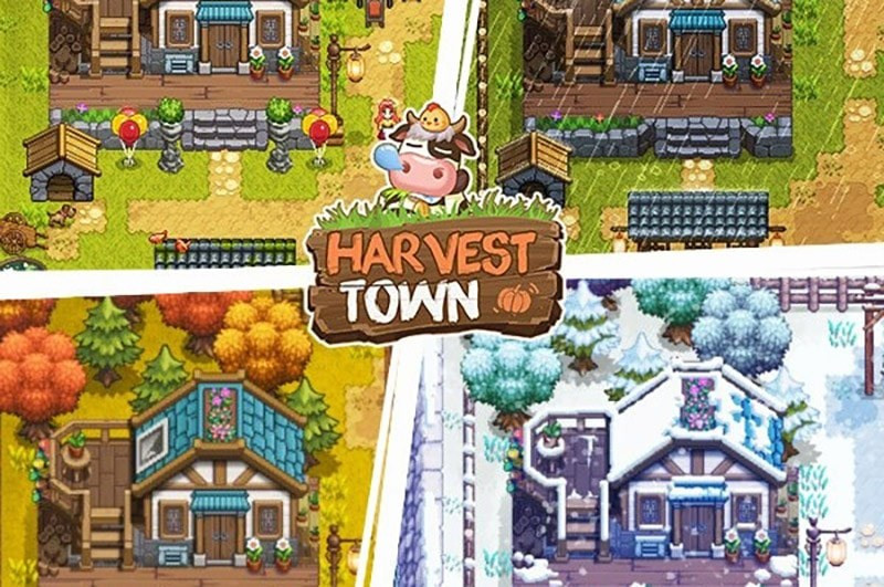 Hình ảnh bốn mùa trong Harvest Town