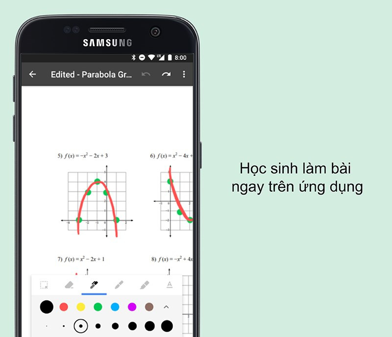 Học sinh l&agrave;m b&agrave;i ngay tr&ecirc;n ứng dụng