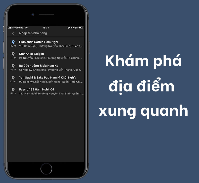 Khám phá định điểm xung quanh