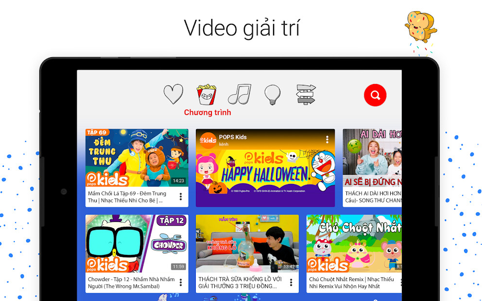 Lọc nội dung theo độ tuổi trên Youtube Kids