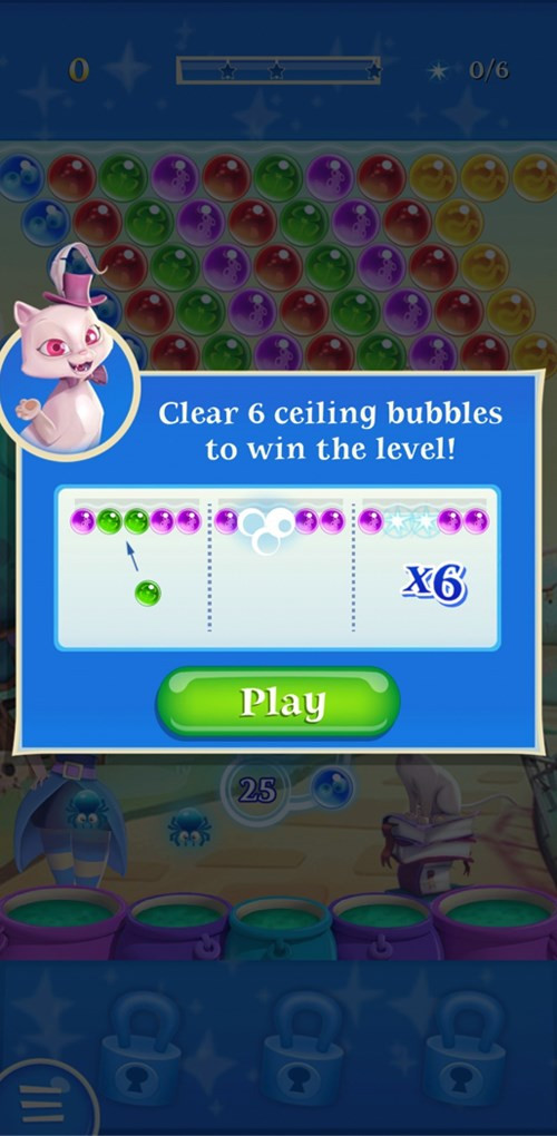 Màn chơi Bubble Witch 2 Saga với nhiều màu sắc