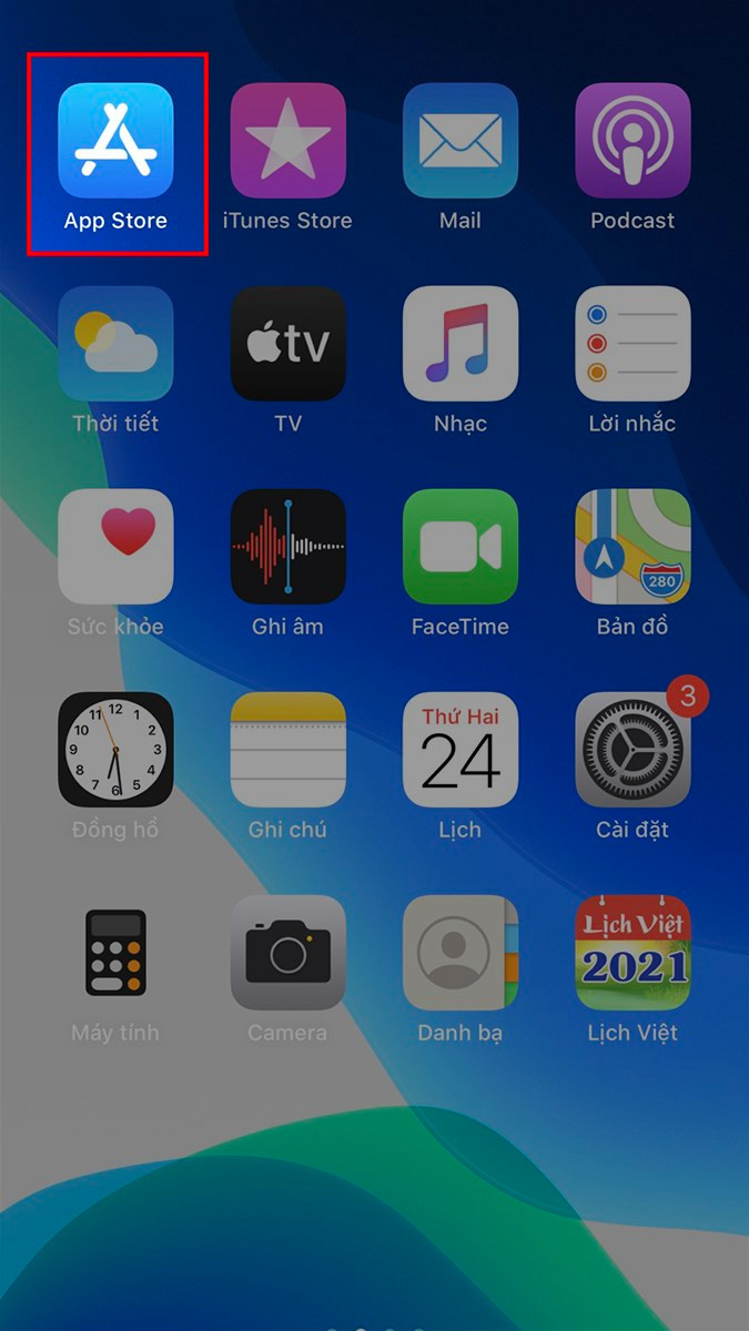 Mở App Store trên điện thoại iOS