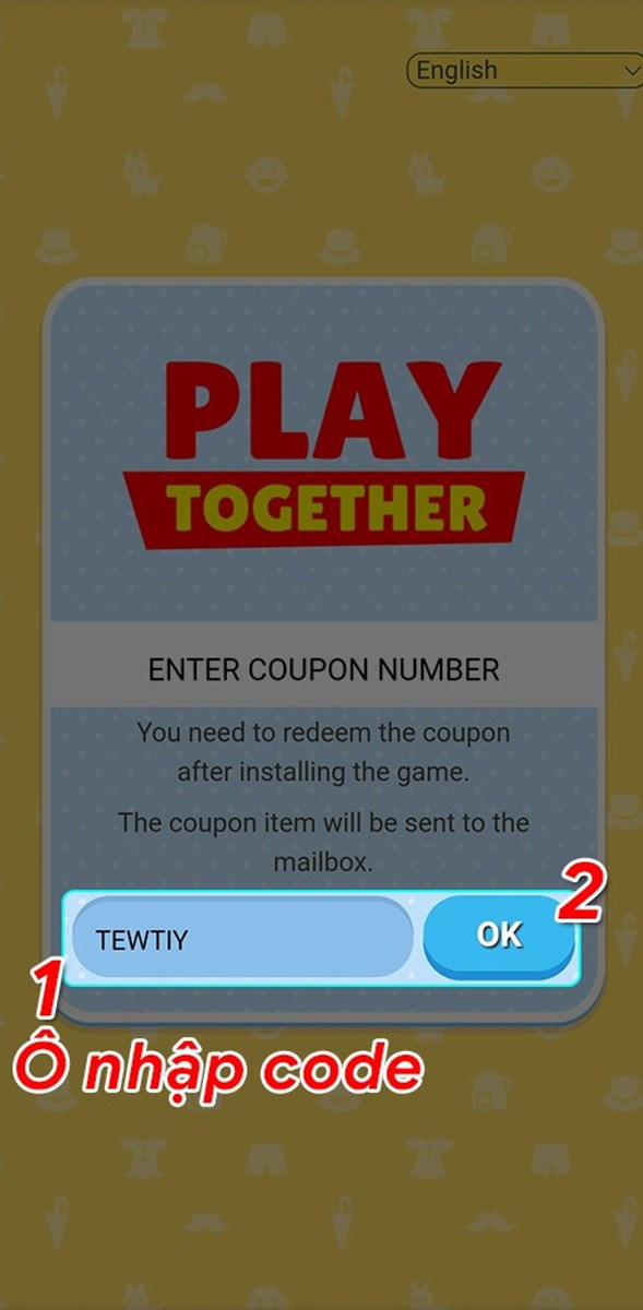 Nhập code Play Together trên iOS