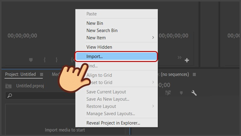 Nhập video vào Premiere Pro