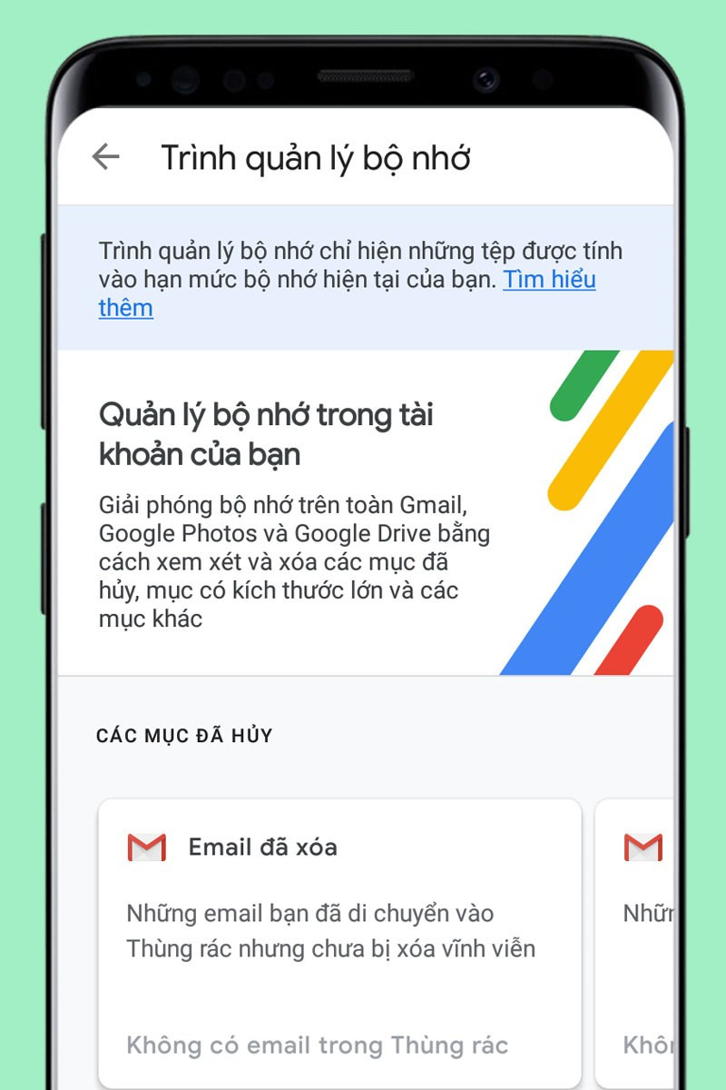 Quản lý dung lượng với Google One