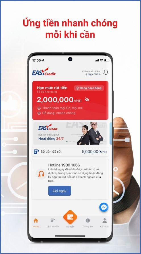 Screenshots Easy Credit - Ứng dụng hỗ trợ ứng tiền tức thì, thủ tục nhanh gọn