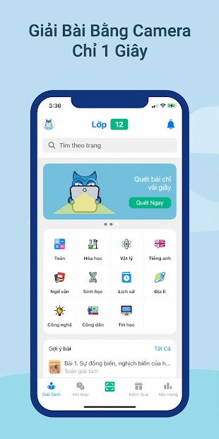 Screenshots Giải bài tập bằng camera