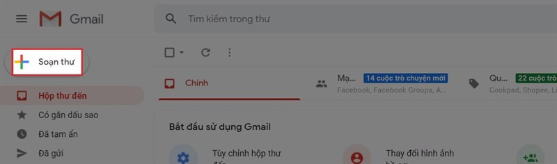 soạn thư email tr&ecirc;n m&aacute;y t&iacute;nh