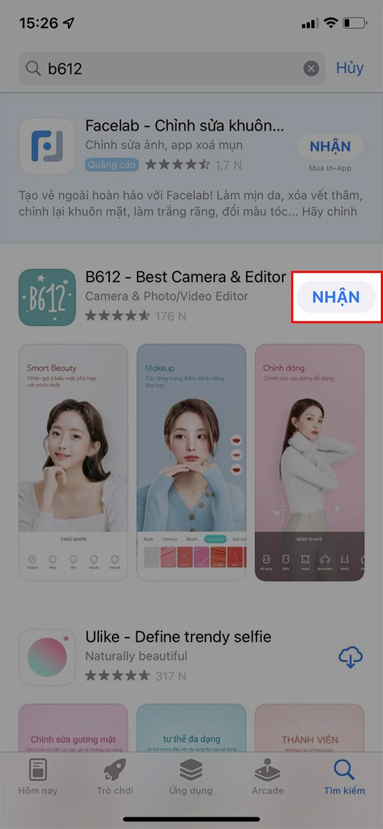 Tải B612 trên App Store