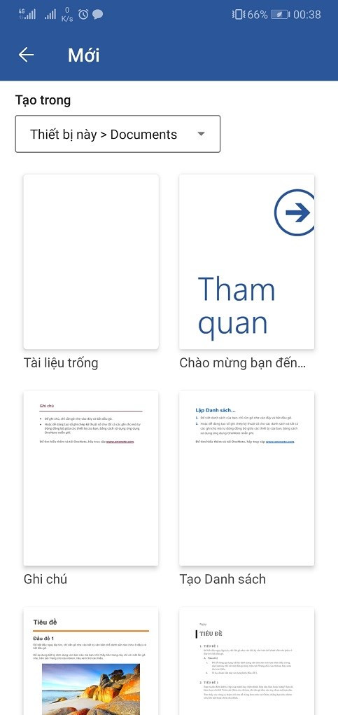 Tạo văn bản mới trên Word