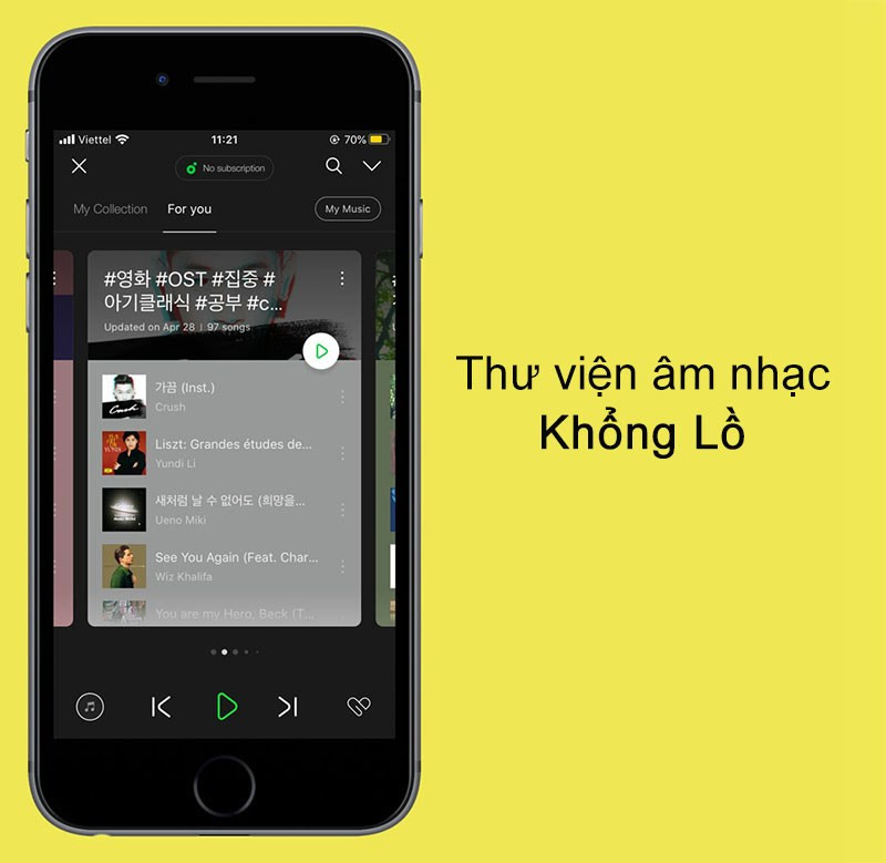 Thư viện nhạc trên KakaoTalk