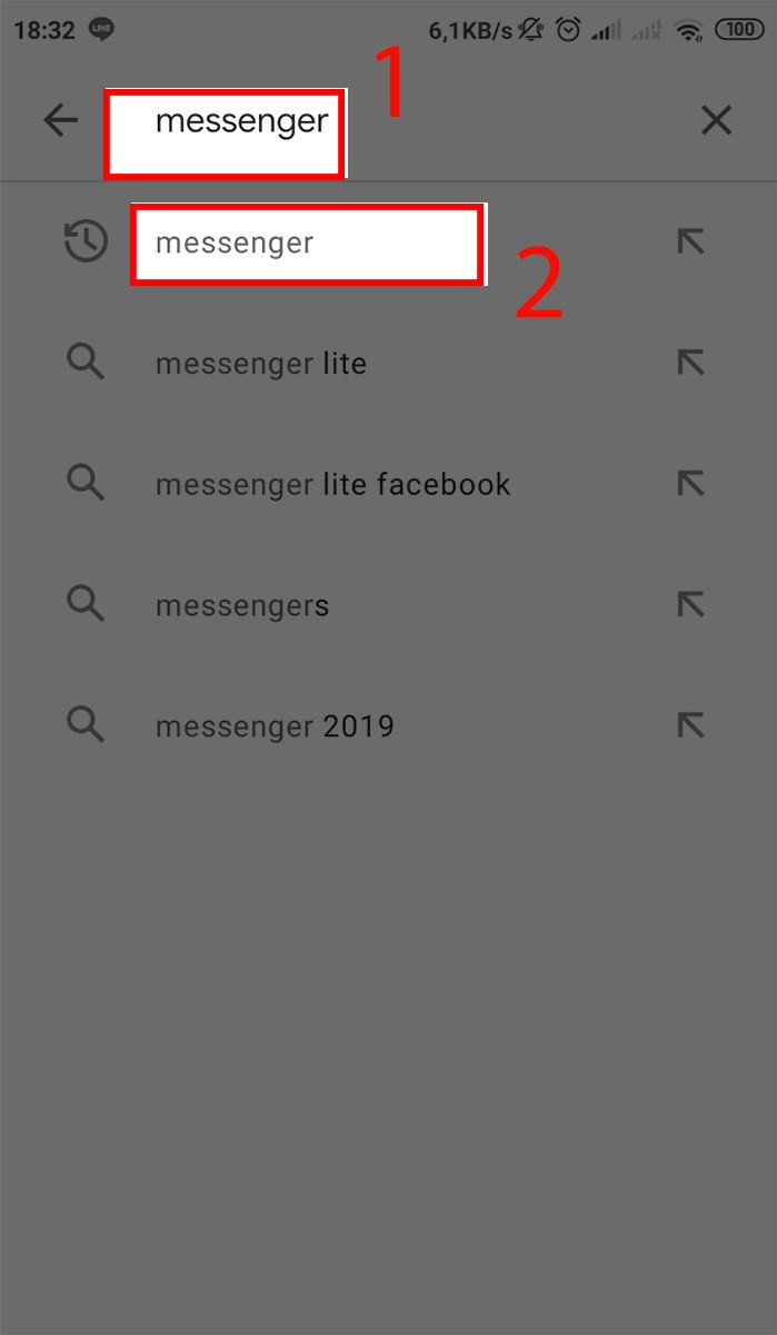 Tìm kiếm Messenger trên CH Play