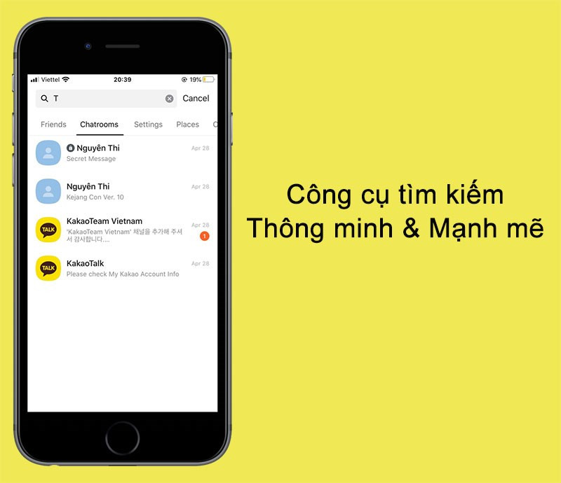 Tìm kiếm trên KakaoTalk