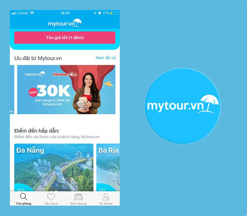 Tìm phòng giá rẻ trên Mytour.vn