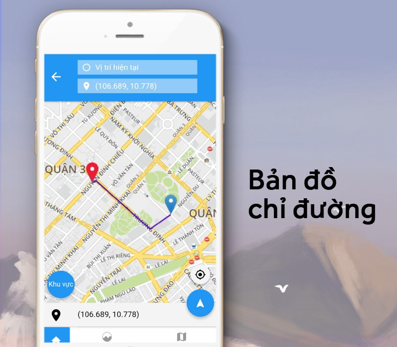 Tính năng chỉ đường trên ứng dụng