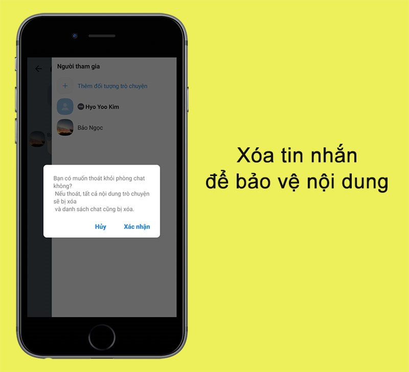 Tính năng xóa tin nhắn Secret Chat