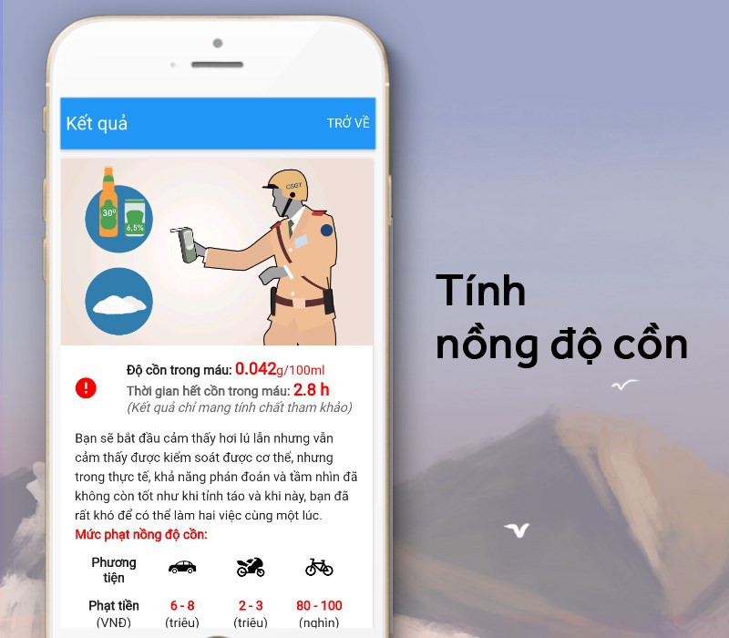 Tính nồng độ cồn