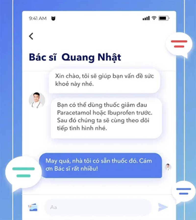 Trò chuyện với bác sĩ qua tin nhắn