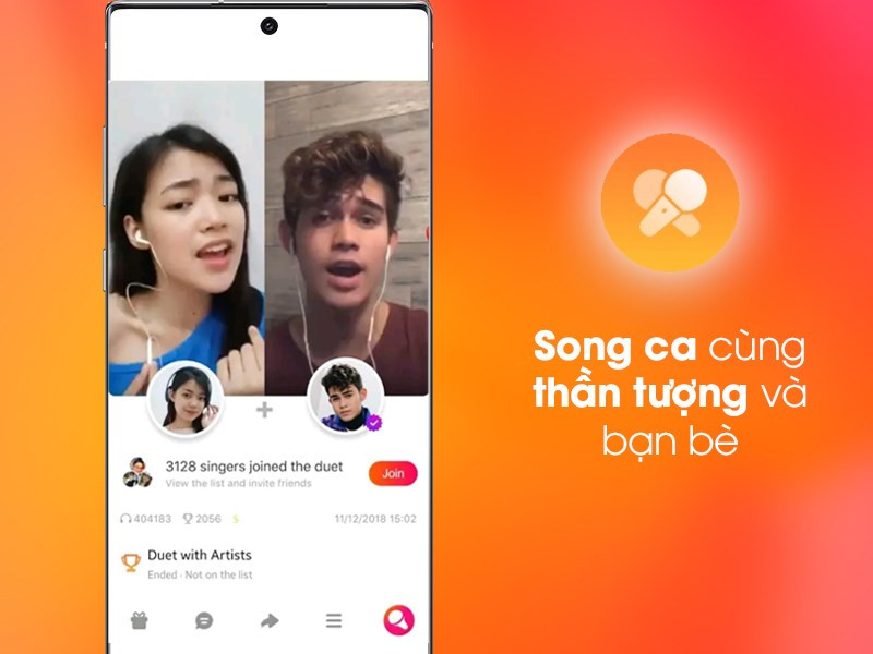 &nbsp;WeSing h&aacute;t song ca c&ugrave;ng thần tượng