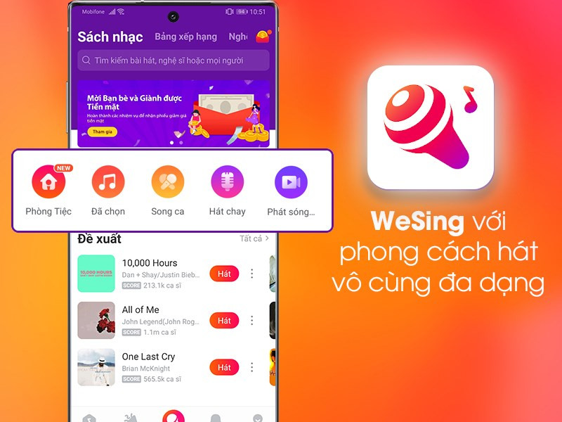 WeSing - ứng dụng karaoke miễn ph&iacute;