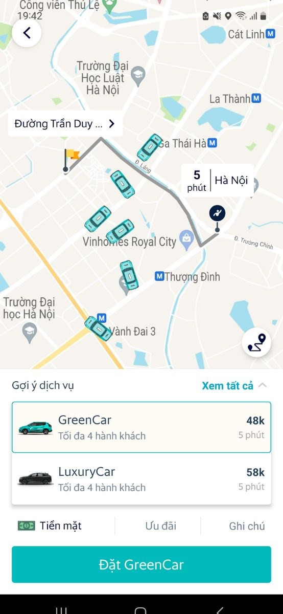 Hướng Dẫn Đặt Xe Taxi Điện Vinfast Trên Ứng Dụng Xanh SM